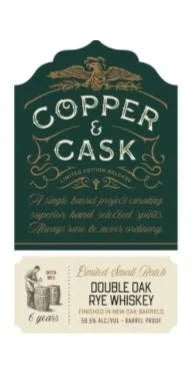 Copper & Cask – Double Oak Rye Whiskey (750ml)