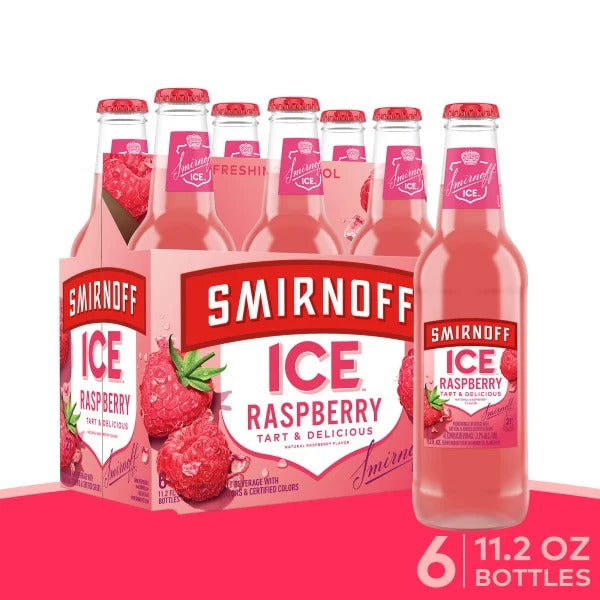 Smirnoff Ice Raspberry 11.2oz 6 Pack Bottles