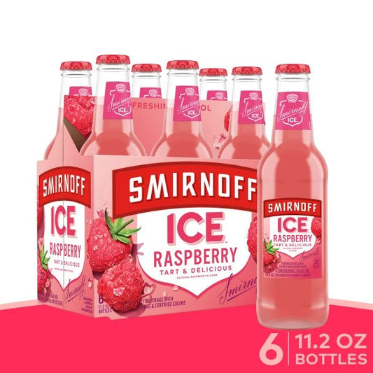 Smirnoff Ice Raspberry 11.2oz 6 Pack Bottles