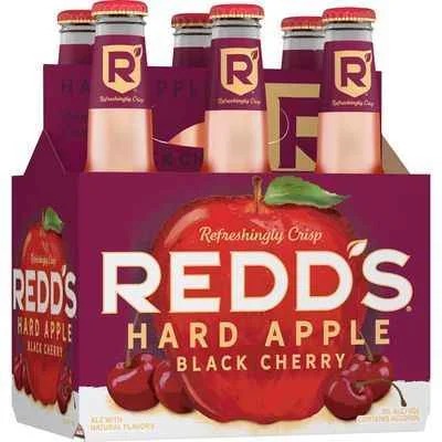 Redd’s Hard Apple Black Cherry Ale Beer, 6 Pack, 12 fl. oz. Bottles, 5% ABV