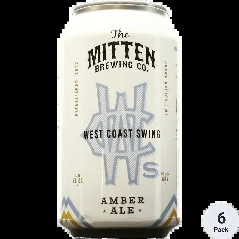 The Mitten West Coast Swing Amber Ale 6-pack Cans