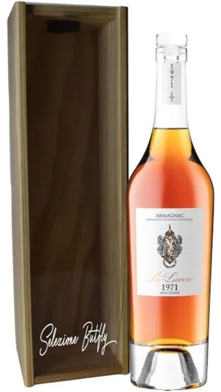 La Licorne Armagnac Millesime 1971 – 70 Cl In Cassa Di Legno – Sasu Un Petit Grain