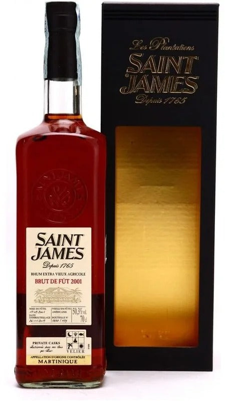 Rhum Agricole 2001 17 Ans Brut De Fut 70cl – Saint James