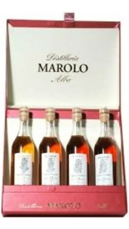 Grappa di Barolo 9, 12, 15, 20 anni 20cl – For Four – Confezione – Marolo