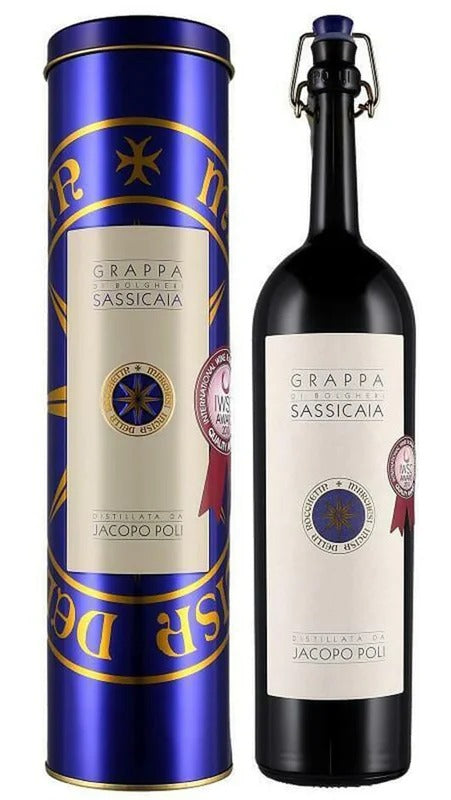 Grappa Sassicaia 50cl – Tubo Blu Serigrafato – Poli