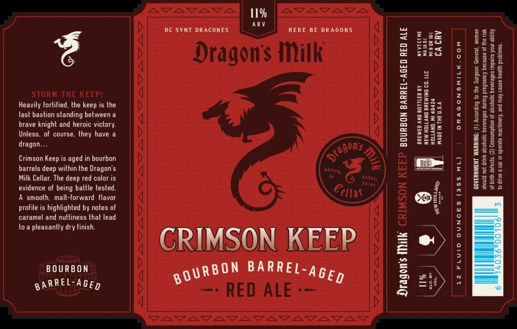 Dragons Milk Crimson Keep Bourbon Barrel Aged Red Ale Single Can