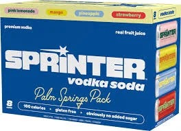 Sprinter Palm Springs Vodka Soda Variety 355ml Can 8-Pack