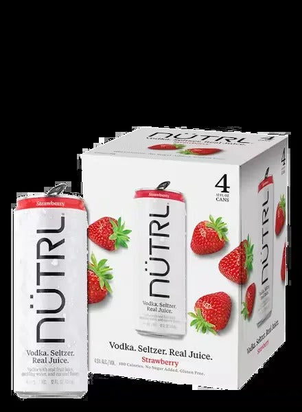 Nutrl Strawberry Lemonade Vodka Seltzer 4-Pack Can