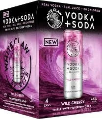 White Claw Wild Cherry Vodka Soda 12-Oz Can 4-Pack