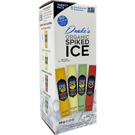 Drake’s Organic Spiked Ice Variety Pack 100ml 8-Pack