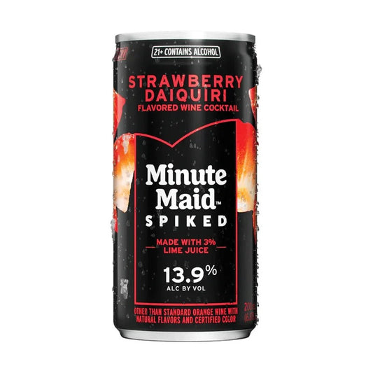 Minute Maid Spiked Strawberry Daiquiri Flavored Wine Cocktail 200ml Can 4-Pack