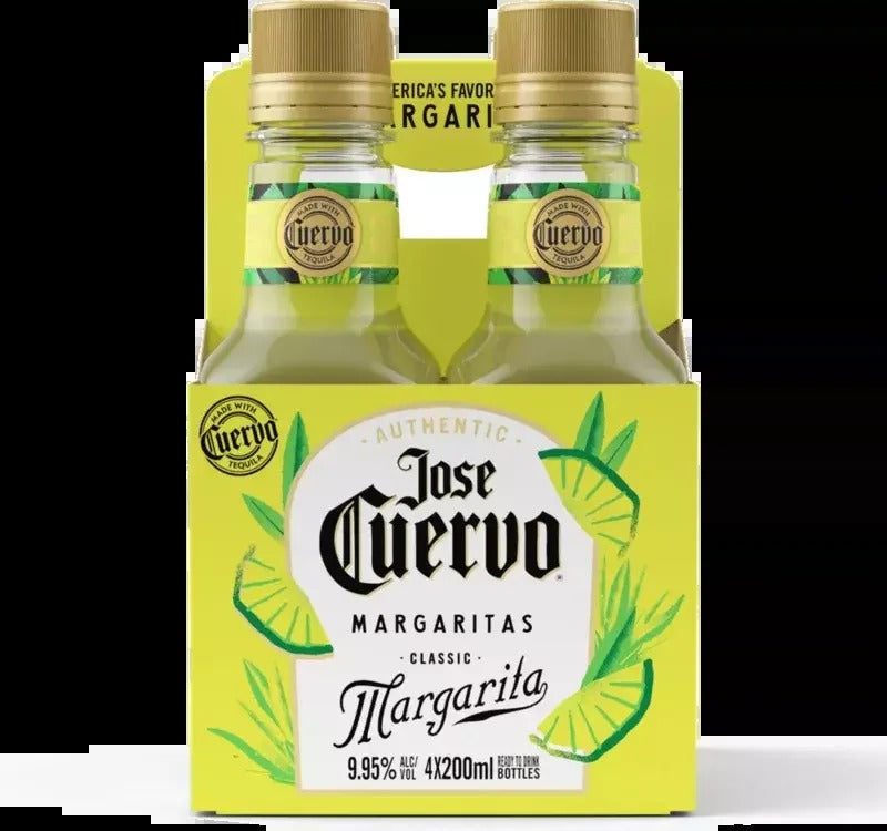 Jose Cuervo Authentic Classic Lime Margarita 200ml Bottle 4-Pack