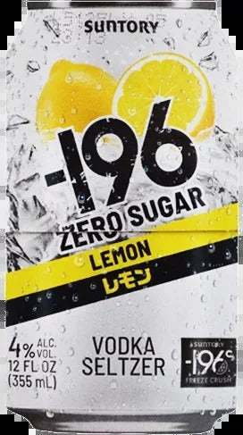 Suntory -196 Lemon Vodka Cocktail Zero Sugar Can