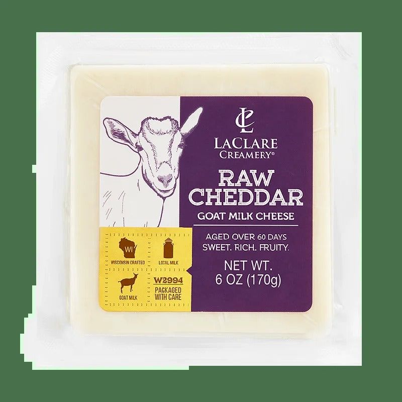 La Clare Raw Cheddar Goat Milk Cheese