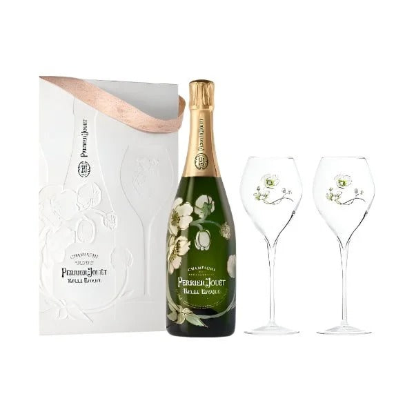 Perrier-Joulet Belle Époque Champagne Gift Set with 2 Flute Glasses
