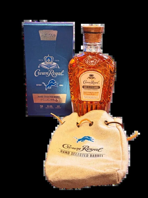 Crown Royal Hand Selected Canadian Whisky Detroit Lions Edition