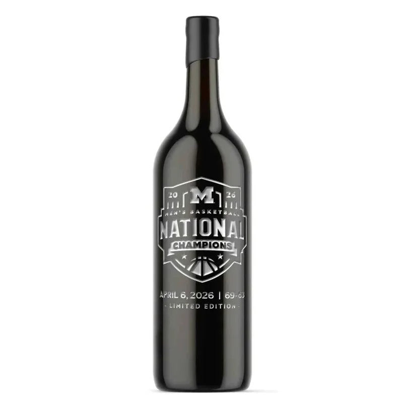 Manos Michigan 2026 Mens Basketball National Champions 3L Etched Wine