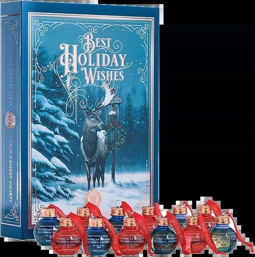 World Whiskey Society Best Holiday Wishes Bourbon Whiskey Balls Gift Set 6-Pack 50ml