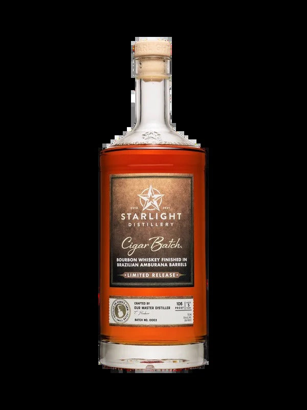 Starlight Distillery Limited Edition Huber’s Cigar Batch 003 Brazilian Amburana Bourbon Whiskey 750ml