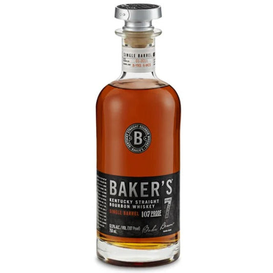 Baker’s 7 Year Old Single Barrel Kentucky Straight Bourbon Whiskey 107 Proof – 750ML