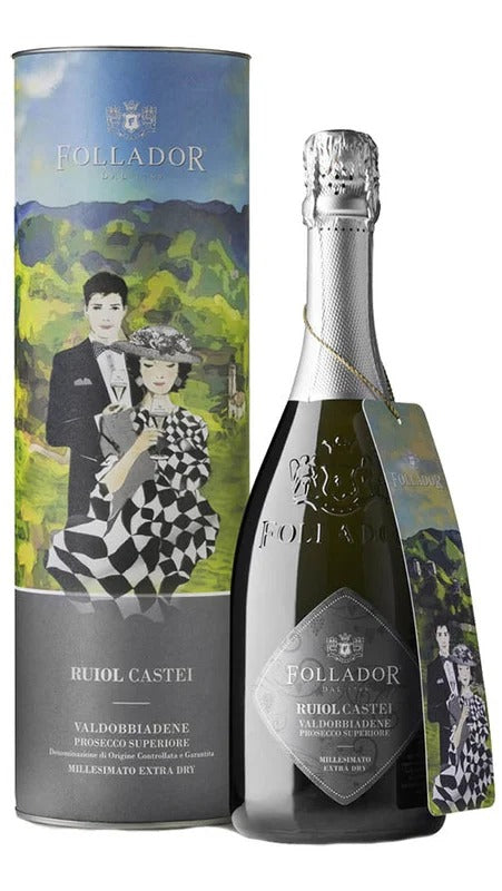 Ruiol Extra Dry Valdobbiadene Superiore DOCG – Astucciato – Follador