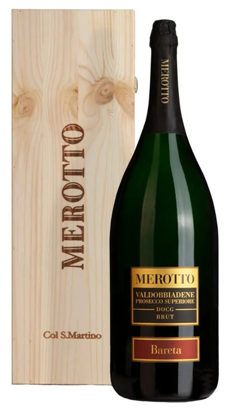 Valdobbiadene Prosecco Sup. DOCG Brut – JEROBOAM – Bareta – CASSA DI LEGNO – Merotto