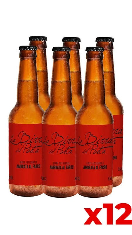 La Birra del Poeta – Ambrata al Farro 33cl – Cassa da 12 bot.