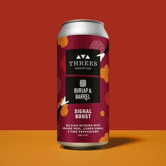Signal Boost (Belgian Witbier with Orange Peel, Cured Sumac & Pink Peppercorn) | Collab with Burlap and Barrel