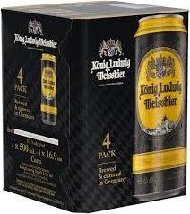 Konig Ludwig Weissbier 16-Oz Can 4-Pack