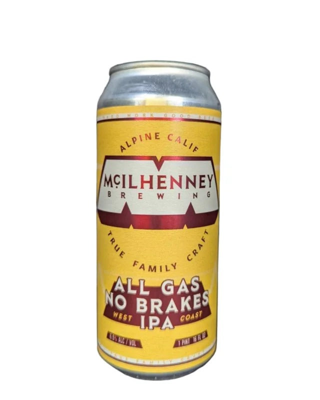 McIlhenny Brewing Co. – All Gas No Brakes – West Coast IPA