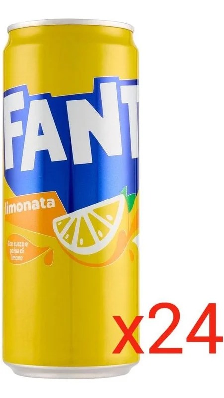 Fanta Lemon Sleek – Confezione 33cl x 24 Lattine