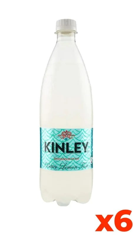 Bitter Lemon Fruit Kinley – Pet – Confezione 1Lt x 6 Bottiglie