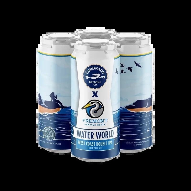 Coronado Water World West Coast Double IPA 16oz 4 Pck Cans