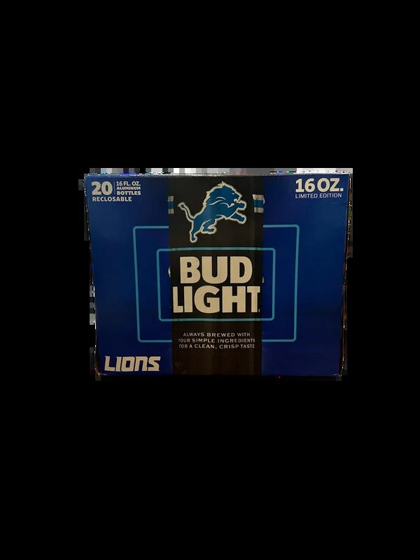 Bud Light Aluminum Bottle Detroit Lions Edition