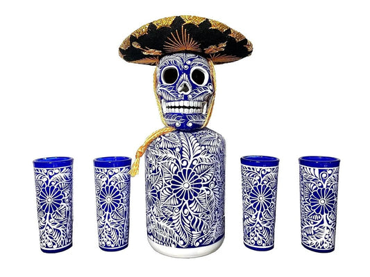 The Day of the Dead Tequila Decanter Gift Set