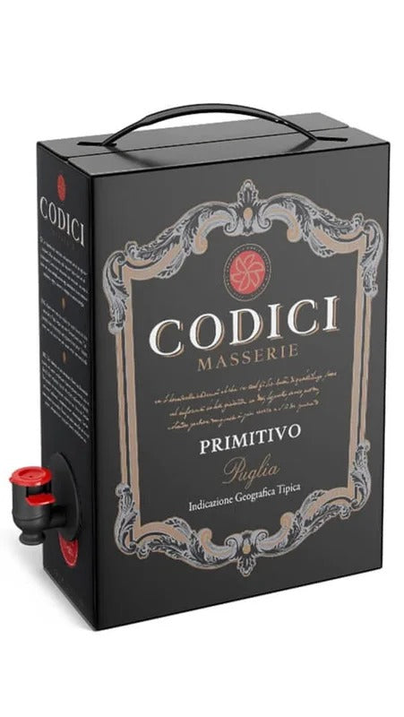 Primitivo di Puglia IGT – Bag in Box – 3 Litri – Codici