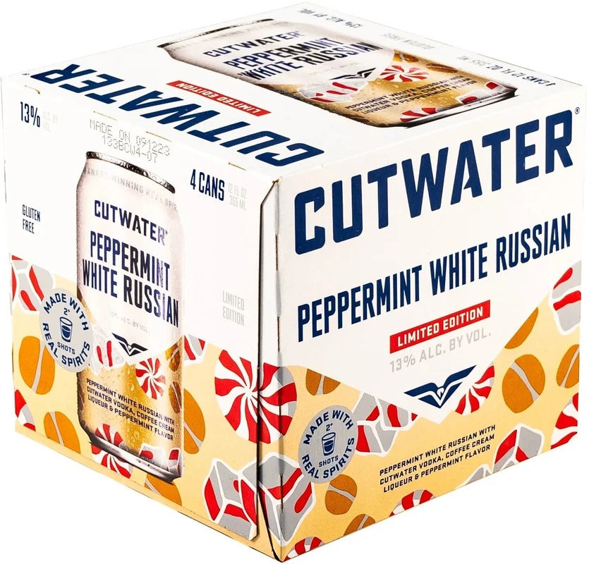 Cutwater Peppermint White Russian canned cocktail 4-Pack