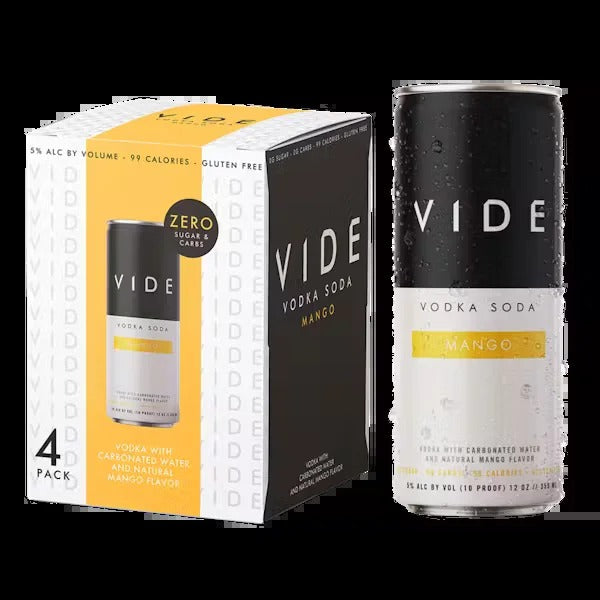 Vide Mango Vodka Soda Seltzer 4-Pack