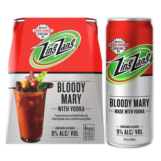 Zing Zang Bloody Mary Vodka Cocktail 12-Oz Can 4-Pack