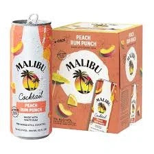 Malibu Peach Rum Punch Cocktail 4-Pack
