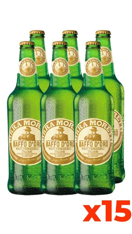 Moretti Baffo Oro 66cl – Cassa da 15 bott.