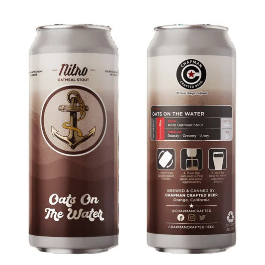 Chapman Crafted Beer – Oats on the Water – Nitro Oatmeal Stout