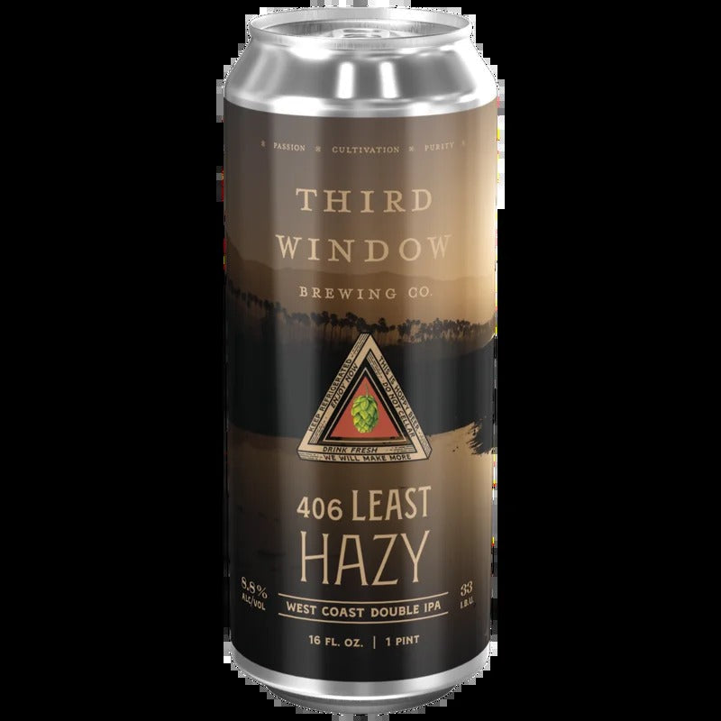 406 Least Hazy Double West Coast IPA (8.8% ABV 33 IBU) 4-Pack 16oz Cans