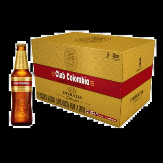 Club Colombia Dorada Golden Lager Beer 330ml Bottle 24-Pack