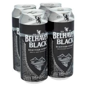 Belhaven Black Scottish Stout 14.9oz 4 Pack Can