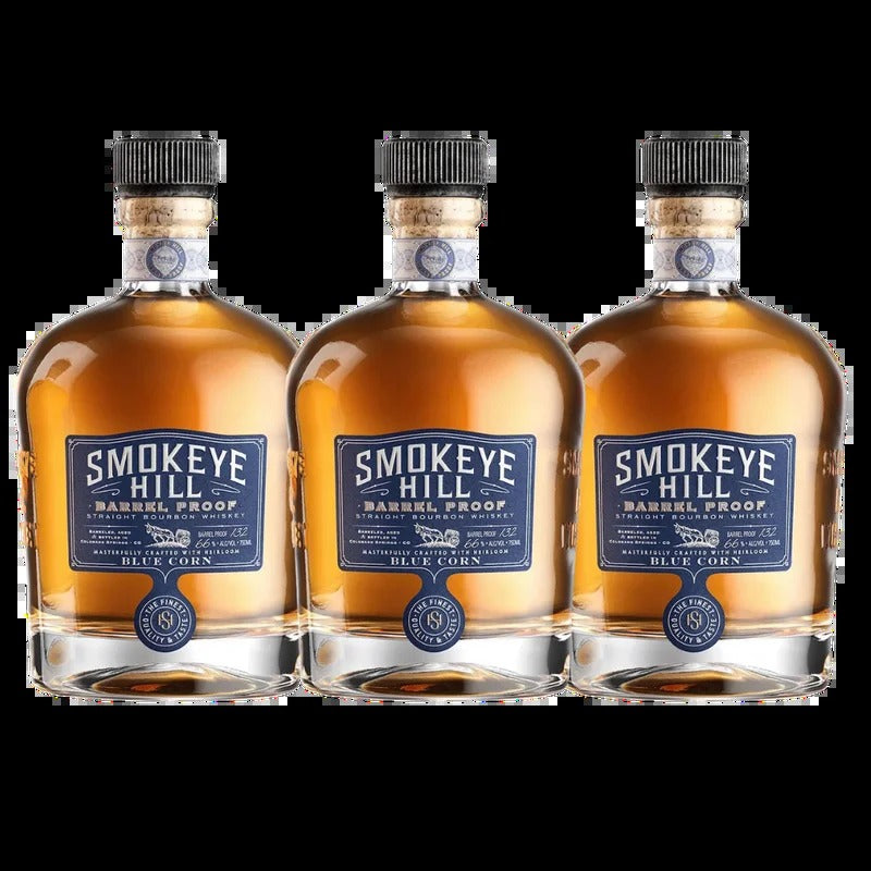 Smokeye Hill Barrel Proof 5 Years Straight Bourbon Whiskey 3-Pack Bundle