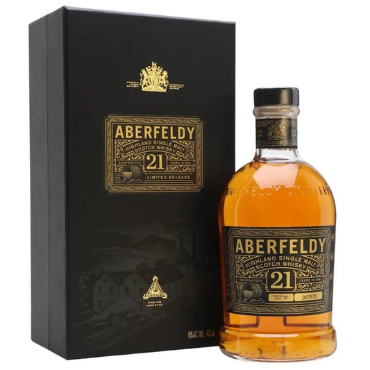 Aberfeldy Single Malt Scotch Whisky 21 Yr W/ Gift Box