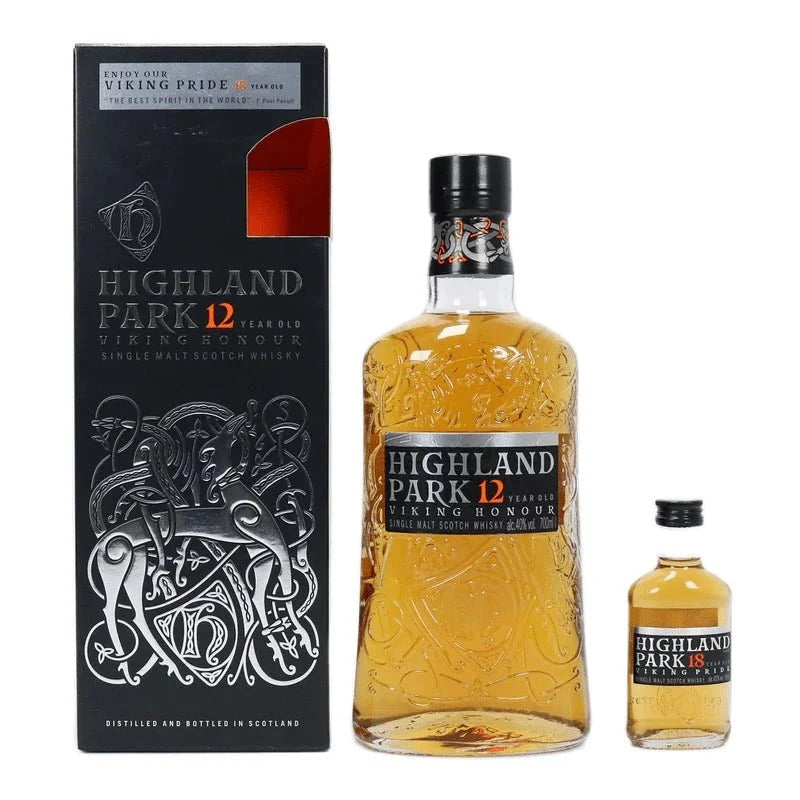Highland Park 12 Year + 50ml 18 Year Old Single Malt Scotch Whisky