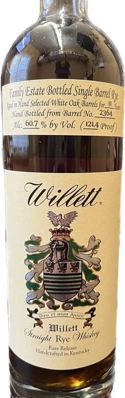 Willett Family Estate Bottled 11 Year “Best for Last” Single Barrel Rye