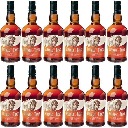Buffalo Trace Kentucky Straight Bourbon Whiskey 12-Pack Case Bundle 750ml ( Full Case )